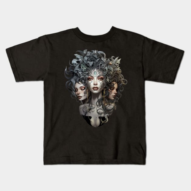 3 Faces Kids T-Shirt by Jason's Finery